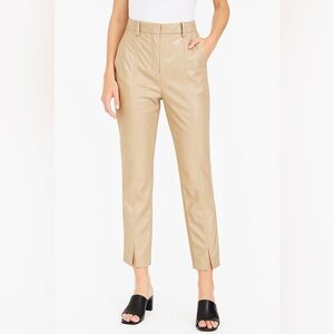 Jason Wu Faux Leather Pants Women’s XS Beige High Waist Slim Fit trousers